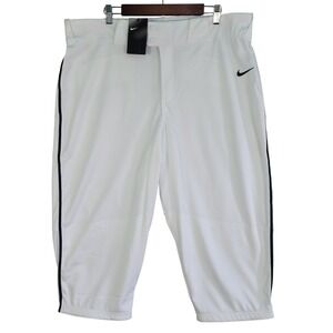 Nike‎ Baseball Softball Pants Men's 3XL White Black Stripe BQ9021-107 NEW